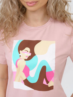 Футболка женская, цвет бежевый