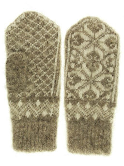 Варежки женские "Паук" без рисунка на резинке ПП 3204-13