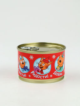 Леденцы монпансье в консервной банке Три кота Новый год 3 шт.
