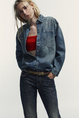 TRF LOW-RISE STRAIGHT JEANS - Zara фото 4