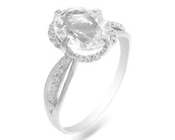 Кольцо из серебра горный хрусталь, СПН4-1-225
