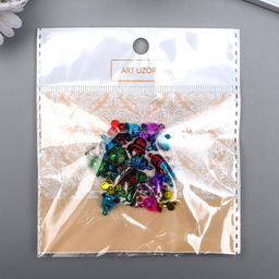 Набор декора для творчества металл Колокольчики-мини яркие d=0,8 см набор 25 шт - Арт узор фото 3