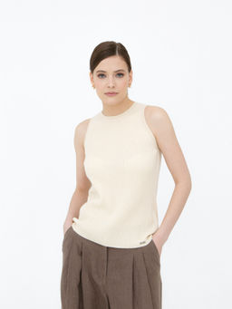 Джемпер кашемировый 06108 сливочный