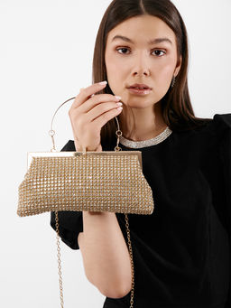 LACCOMA сумка STH01629-золотой стразы хлопок