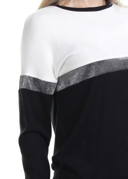 ДЖЕМПЕР ДЖ533 ЧЕРНО-БЕЛЫЙ - Assana фото 5