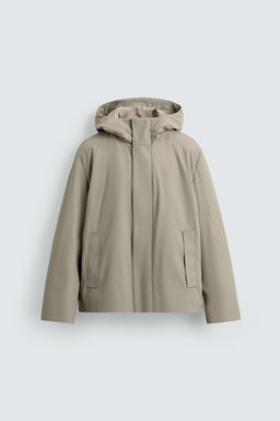 RUBBERISED EFFECT PARKA WITH HOODIE - Zara фото 6