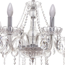 Люстра подвесная в стиле барокко "Alfemminile" 8*40Вт 25-DZ888 со стеклянными основаниями