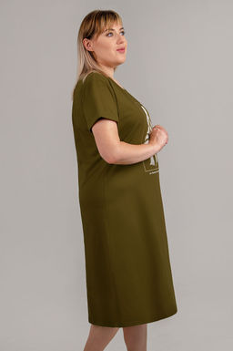 Арт. 4137 Туника женская 50-58 (5 шт) Цвет:хаки - Калинка фото 8