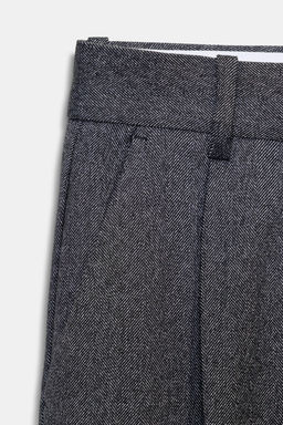 HERRINGBONE STRAIGHT-LEG TROUSERS - Zara фото 16
