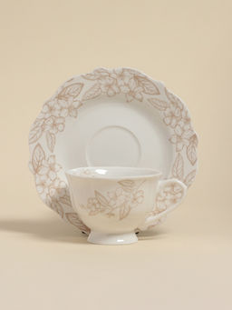 Чайная пара SL Home Аманде, чашка 220 мл, блюдце 17?17?2 см, фарфор, белая