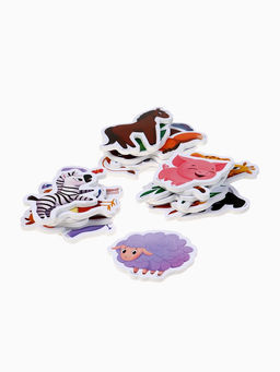 Игрушки - стикеры для купания в ванне Крошка Я «Весёлые зверята», с сеткой, EVA, набор 20 шт.