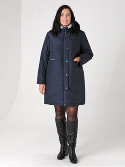 Еврозима! 24334 Полупальто дем. т.синий