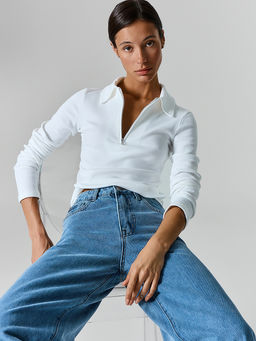 Джинсы Wide leg fit женские синие - Mark formelle фото 2