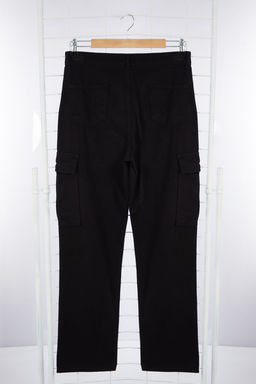 TRENDYOL MAN Siyah Kargo Cepli Gabardin Baggy/Bol Kesim %100 Pamuklu Rahat Pantolon TMNSS24PL00021 - Trendyolmilla фото 7