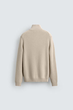JERSEY PUNTO PERLADO CUELLO CREMALLERA / Crudo medio - Zara фото 8