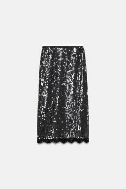 ZW COLLECTION SEQUIN LACE SKIRT - Zara фото 4