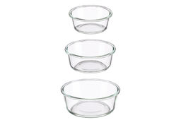 Набор 3 круглых контейнеров 400 мл, 620 мл, 950 мл с пластик. крышк. с защел., с сил.уплотн