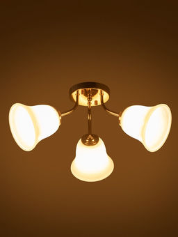 Люстра ЭкономСвет 20130/3GD, 3×40 Вт, E27, 50×50×20 см, золотая