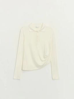 Лонгслив поло из вискозы / Zarina  фото 7