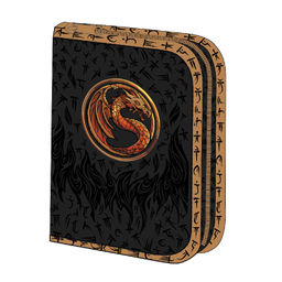 Пенал школьный Феникс+, арт.65676/ 24 ОГНЕННЫЙ ДРАКОН (без наполнения, 13.3x20x3.5 см, полиэстер, мо