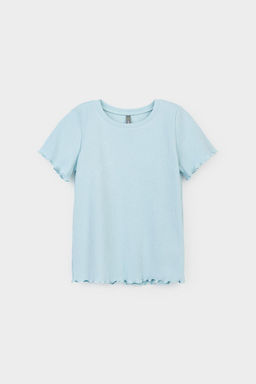 КР 301989-1/голубой фуфайка (футболка) для дев