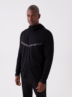 Kap??onlu Uzun Kollu Erkek Fermuarl? Sweatshirt