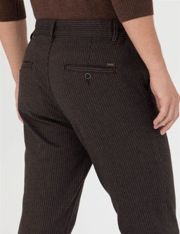 Kahverengi Slim Fit Kanvas Pantolon - Pierre cardin фото 7
