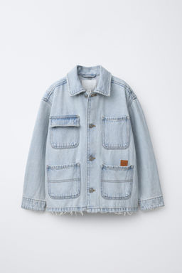 DENIM OVERSHIRT WITH POCKETS - Zara фото 7