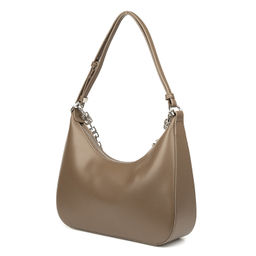 0781 dark beige, Женская кожаная сумка "casual", Barcelo Biagi