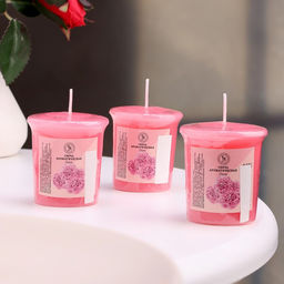 Набор свечей ароматических Peony, пион, 3 шт., 5×4.5 см