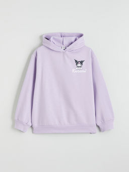 Kuromi Bask?l? K?z ?ocuk Kal?n Sweatshirt