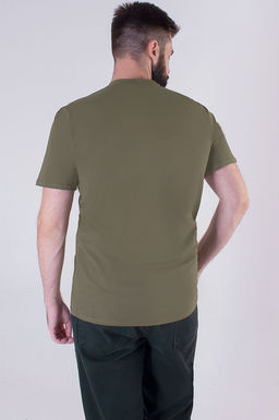Арт. 67114/3 Футболка мужская однотонная с лайкрой 48-58 (6 шт) Цвет:хаки - Идеал фото 2