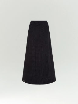 ЕМКА / Юбка миди из 100% вискозы в горох - Emka фото 5