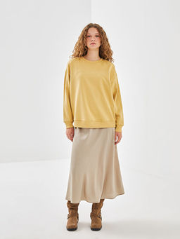 Bisiklet Yaka Nak??l? Kad?n Sweatshirt