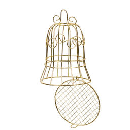 Миниатюра садовая Blumentag MET-401 Клетка металл 10.5 х 7 см 01 Золотистый  фото 4