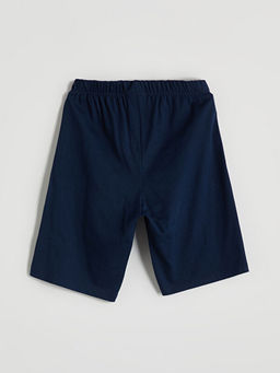 Beli Lastikli Yaz? Bask?l? Erkek ?ocuk Pijama ?ort