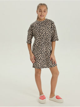 Платье домашнее Леопард Коричневый девочка - София фото 2