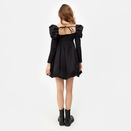 Платье женское короткое MINAKU: PartyDress, чёрное, размер 42-44