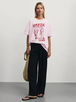 Футболка оверсайз с принтом / Zarina  фото 2