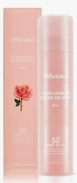 Солнцезащитный спрей JMSolution Glow Luminous Flower Sun Spray Rose (180 мл)  фото 2
