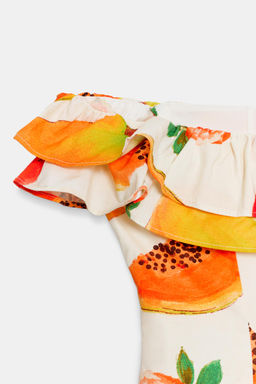 VESTIDO MINI VOLANTES ESTAMPADO FRUTAS / Naranjas - Zara фото 8