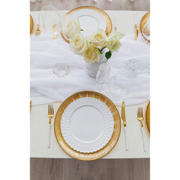 Тарелка фарфоровая обеденная Доляна «Эстет. Герда», d=26 см, цвет белый