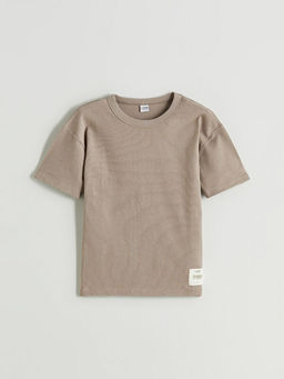 Bisiklet Yaka Bask?l? Erkek ?ocuk Ti??rt