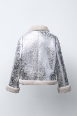 METALLIC DOUBLE-FACED JACKET - Zara фото 4