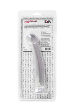 Нереалистичный фаллоимитатор TOYFA Basic Jelly Dildo XL, TPE, прозрачный, 22 см