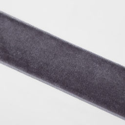 Лента бархатная, 25 мм, 181 м, серая №184 - Арт узор фото 3