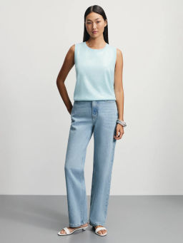 Вязаный топ из вискозы с пайетками / Zarina  фото 2