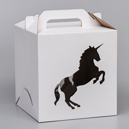 Цена за 5 шт. Кондитерская упаковка «Единорог», 2 окна, 26×26×28 см