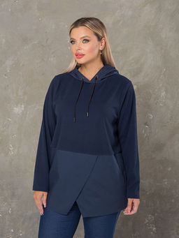 Блузка 1440 темно-синий