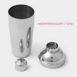 Шейкер Доляна, 550 мл, нержавеющая сталь, хромированный